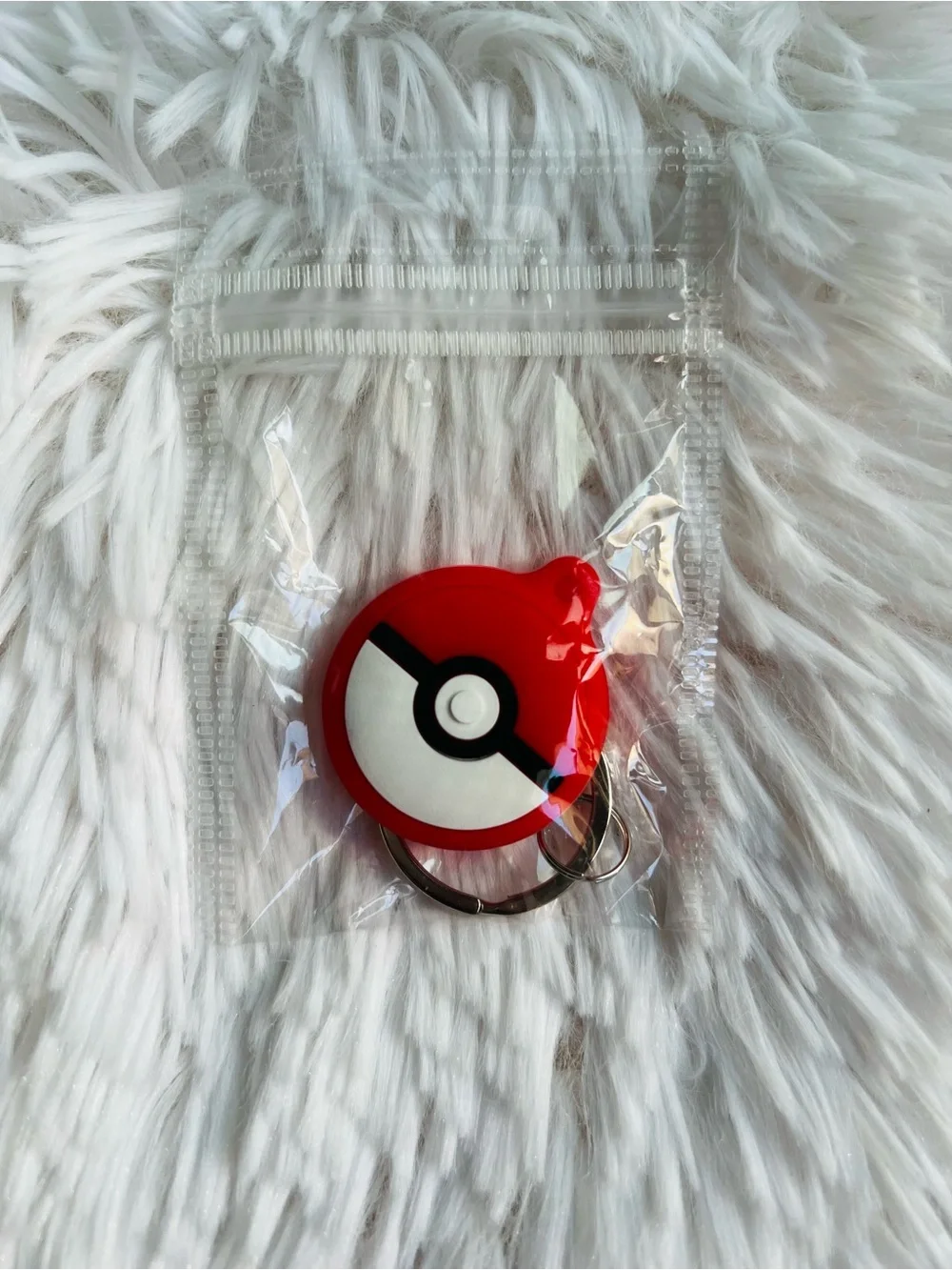 Apple AirTag Red and White Poké Ball Keychain Case Charm
